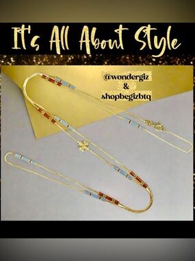 NWT Tory Burch Kira 18K Gold-Plate & Enamel Long Necklace
